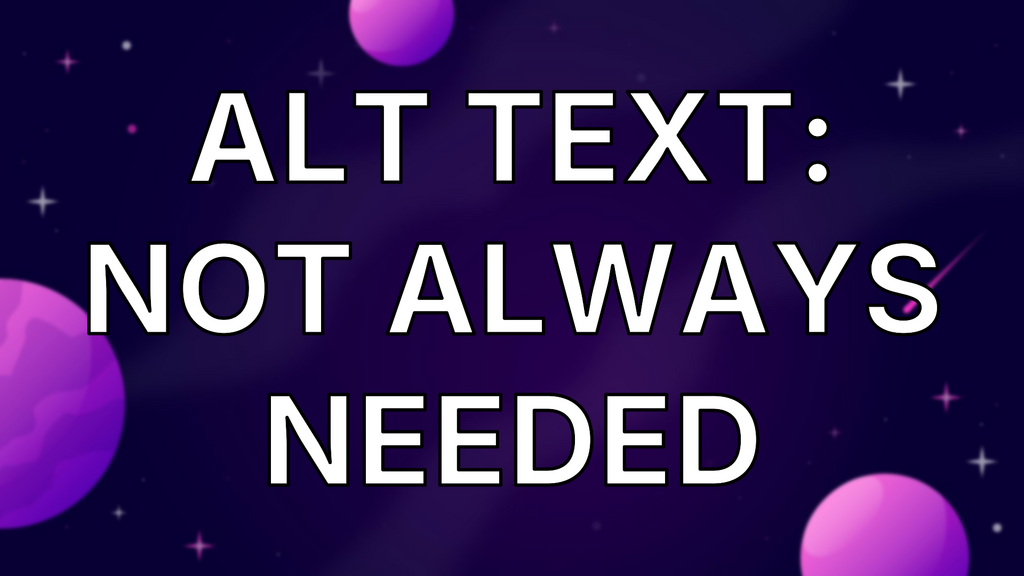Alt Text: Not Always Needed image
