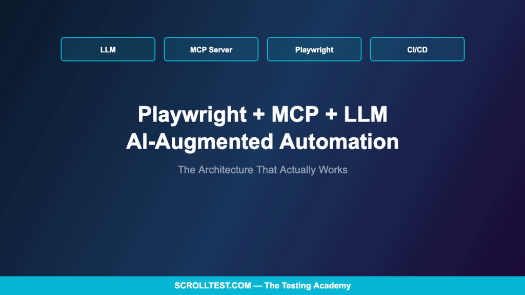 Playwright MCP + LLM Architecture: Building AI-Augmented Test Automation That Actually Works image image
