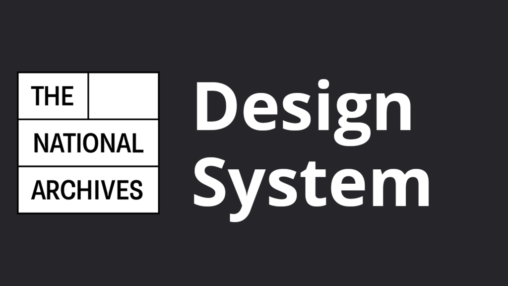 Design your service using National Archives styles and components image