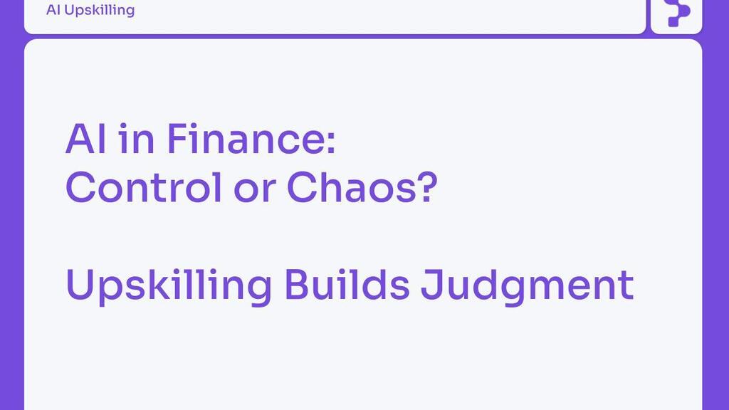 AI Upskilling for Finance image image