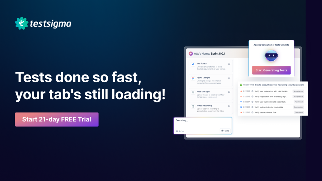 Try Agentic Test Management free for 21 days image
