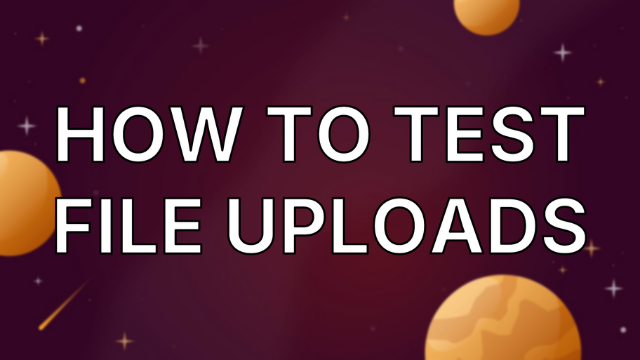 How to test file uploads image