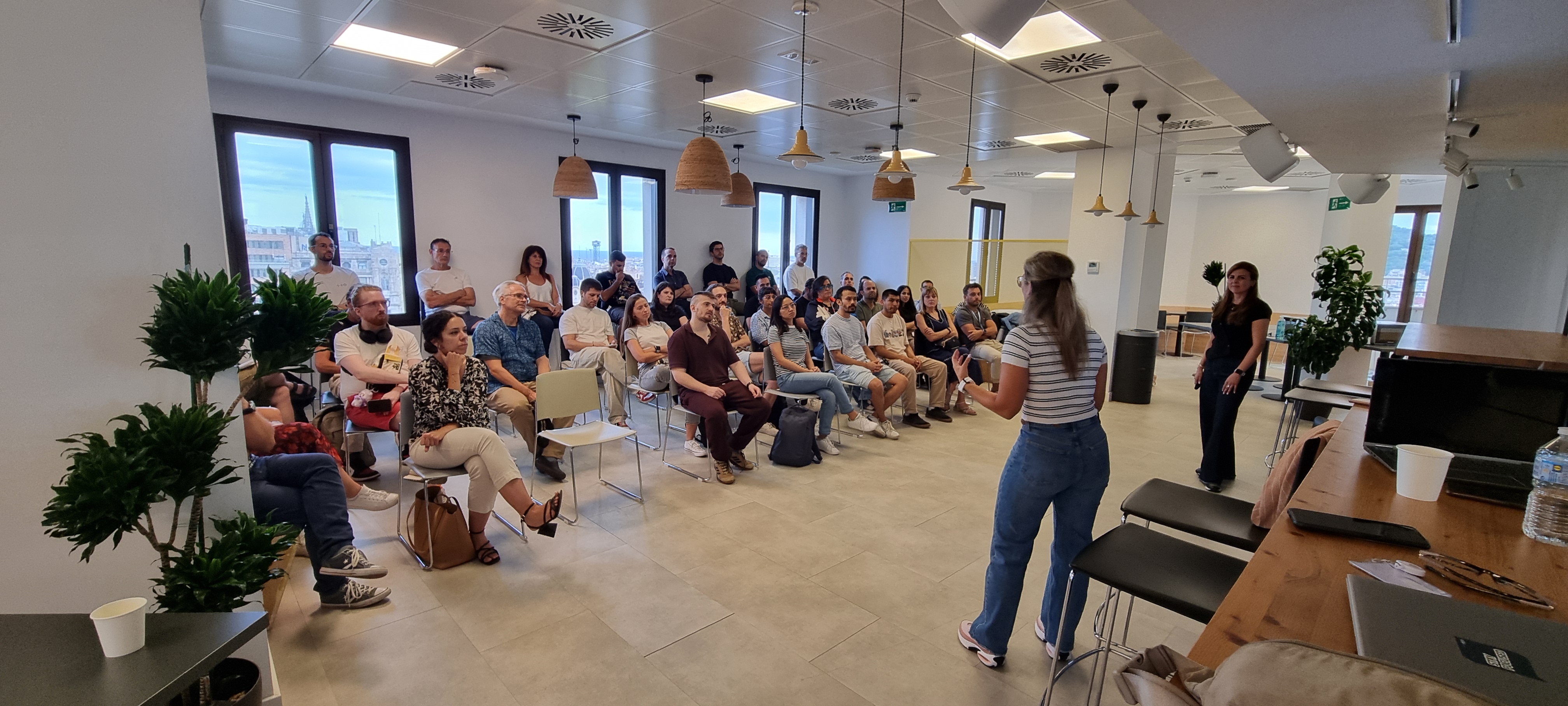 The audience getting engaged with the presentation!