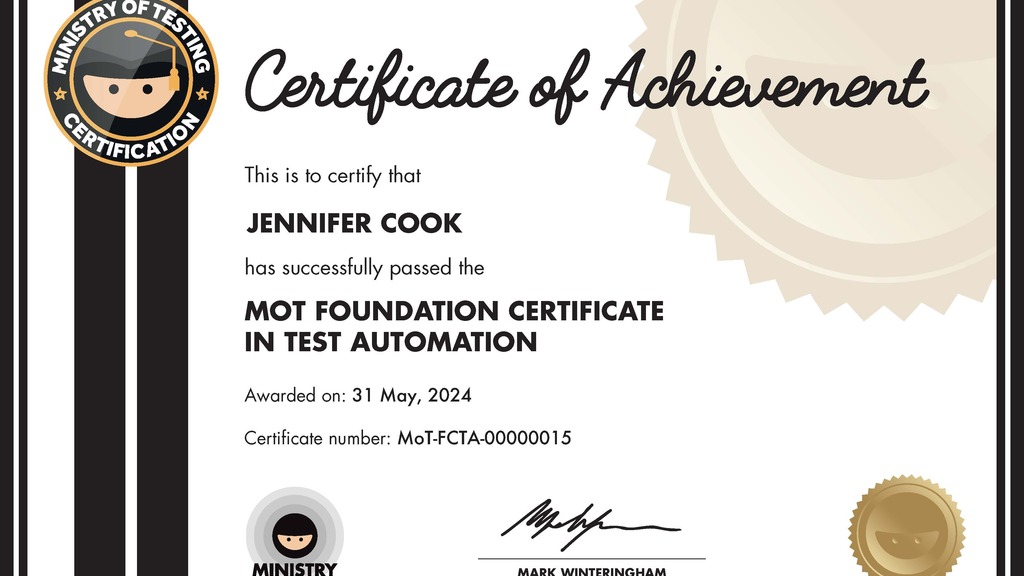 MoT Foundation Certificate in Test Automation image