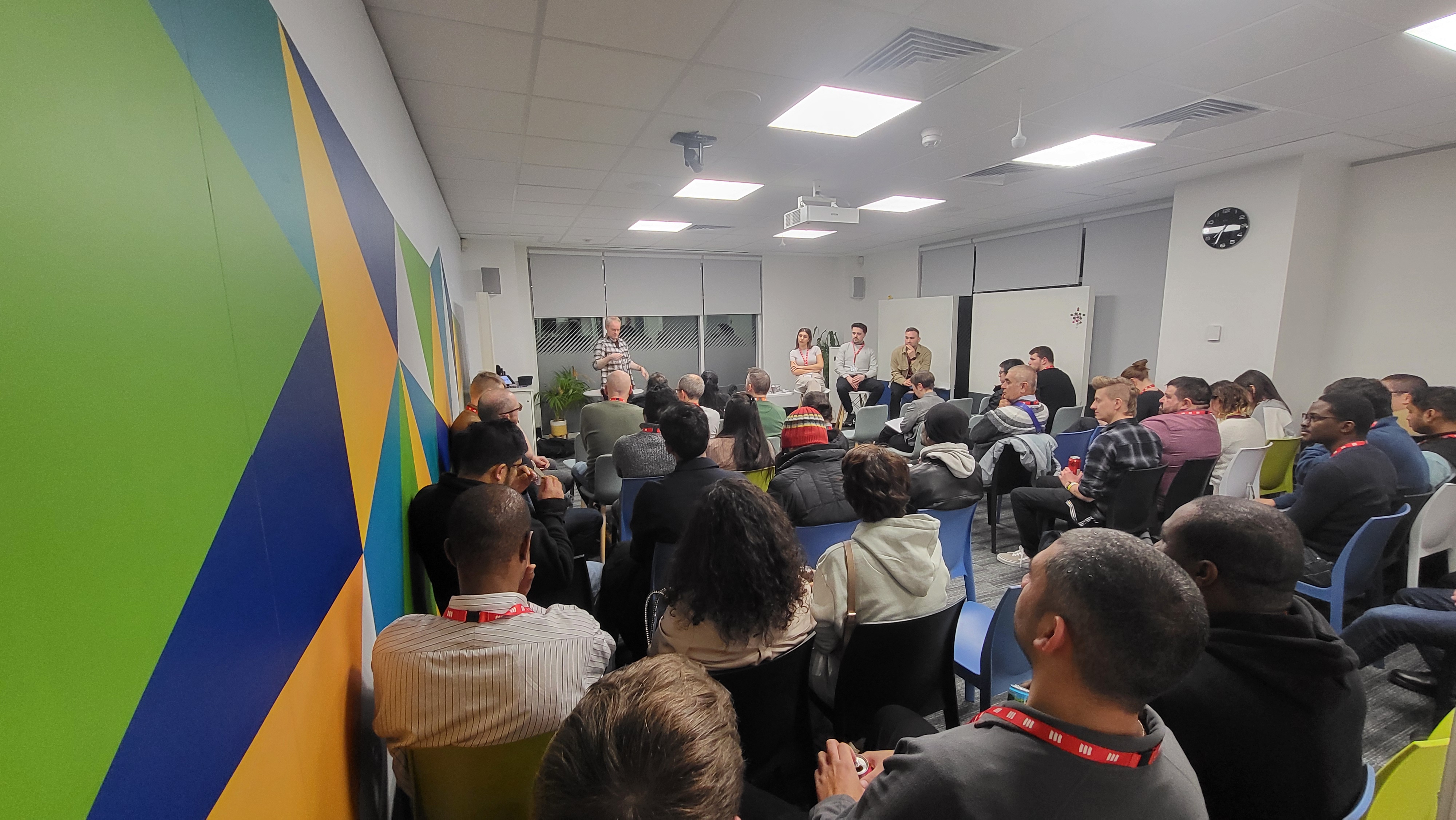 A room full of event attendees