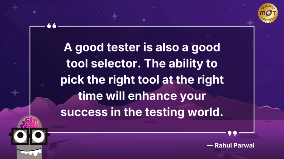 A good tester is also a good tool selector image