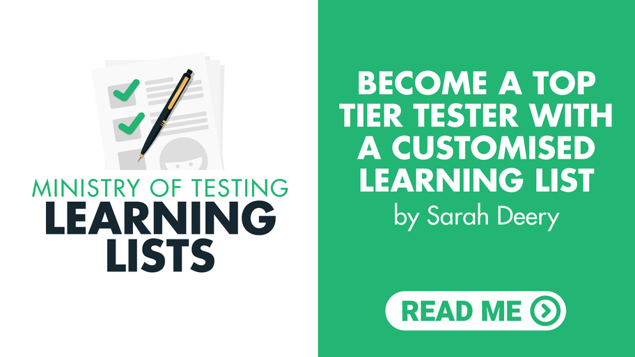 Become a Top-Tier Tester with a Customised Learning List image