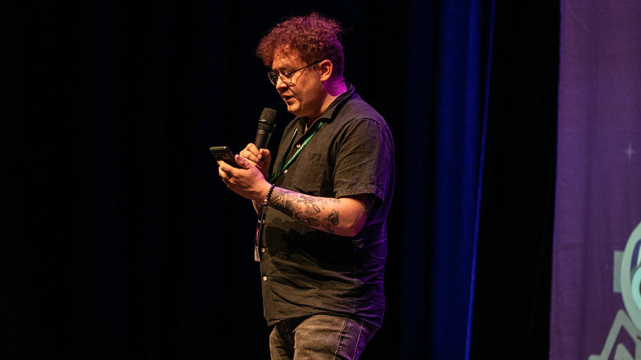 Richard Adams takes to the 99 second stage image