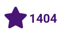 Purple community star from the profile page with a count of 1404