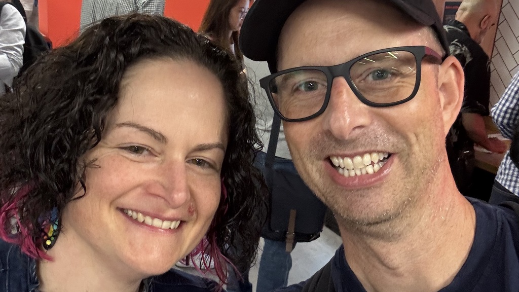 Deb and Simon posing for a selfie