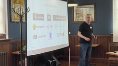 Andy did a talk on AI agents, MCPs, Agent Frameworks.

A slide here is shown with a list of Agent Frameworks. Andy uses CrewAI.

One quote he said: "Accountants won't be replaced by AI, but the... image