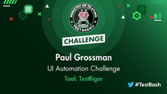 Paul Grossman solves the UI challenge from Test.bash(); 2022 using TestRigor. image