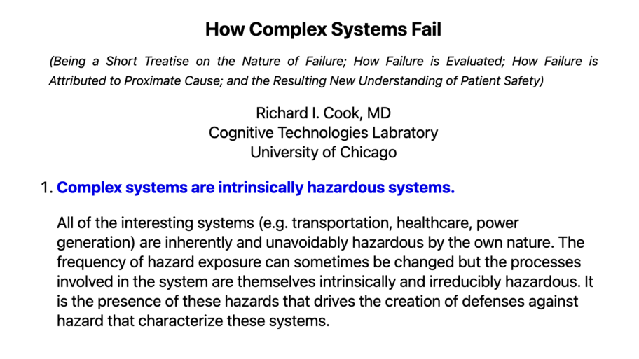 How Complex Systems Fail image