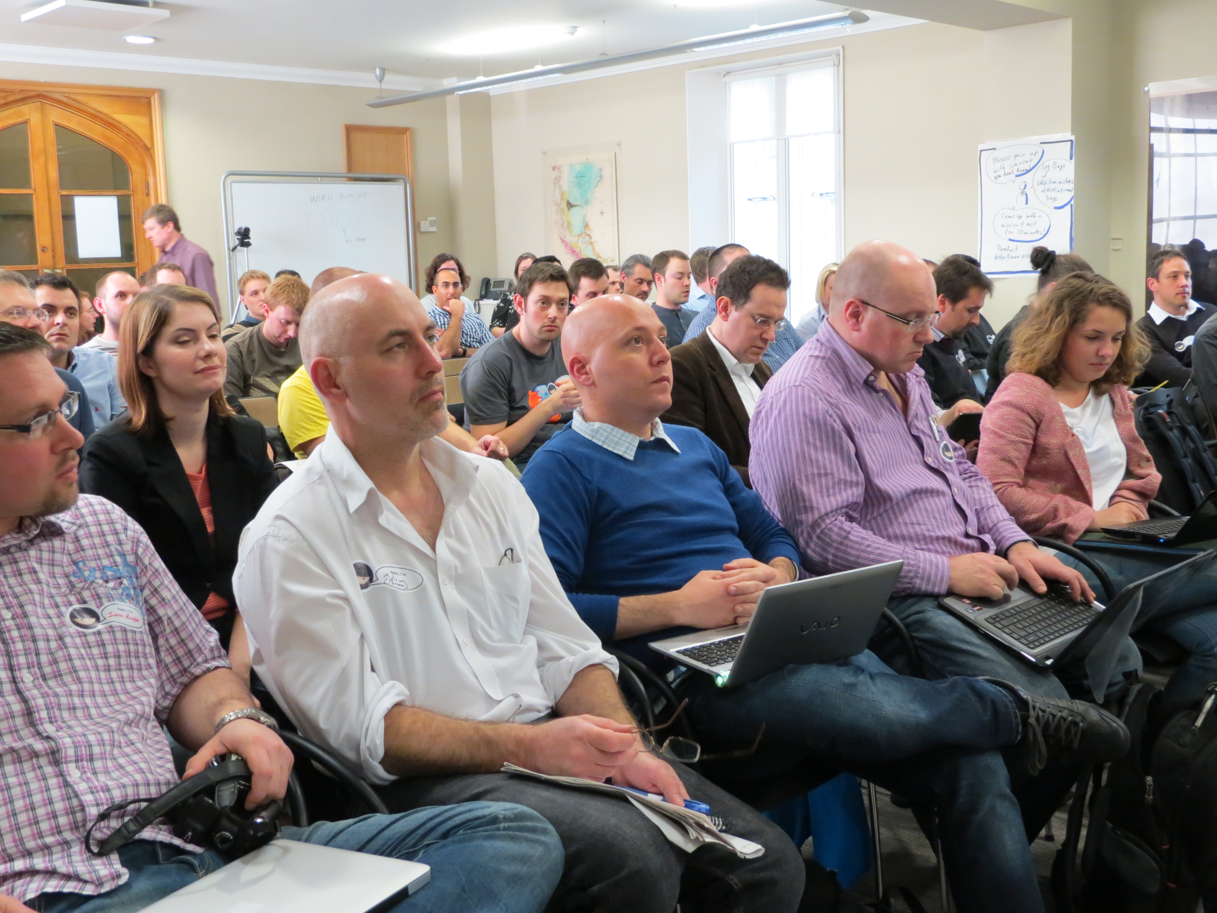 A photo of the audience at our first ever TestBash in Cambridge.