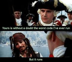 pirates of the Caribbean 1 - exchange between captain jack and w/e his name is with text
"Yours is without a doubt t... image