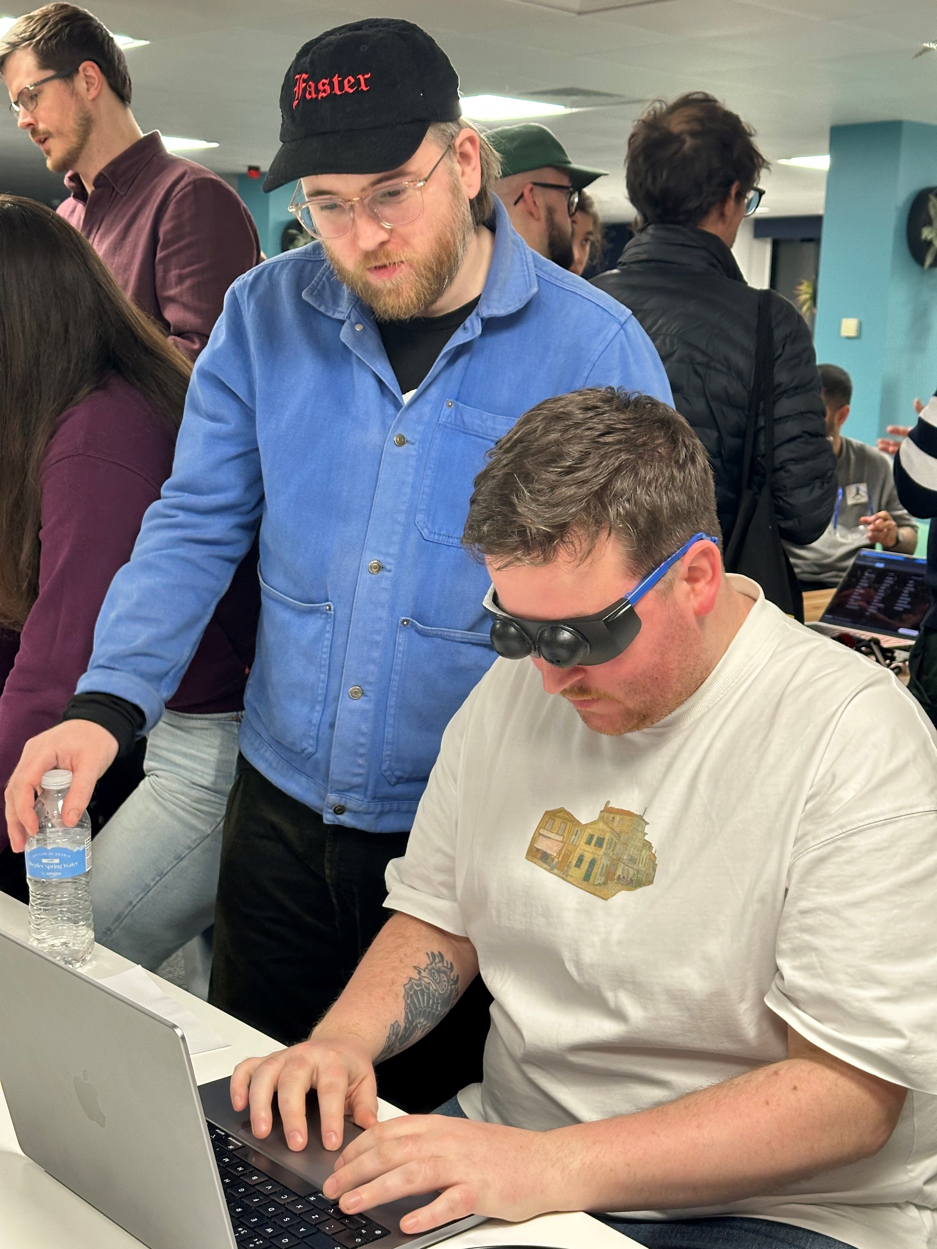 Connor Experiencing Tunnel Vision with the use of adapted glasses as part of the Empathy Lab.