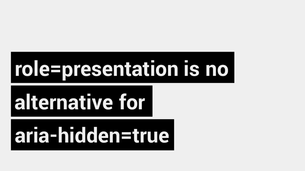 role=presentation is no alternative for aria-hidden=true image image