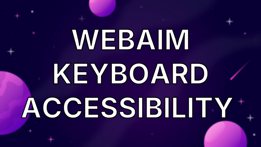 WebAIM Keyboard accessibility  image