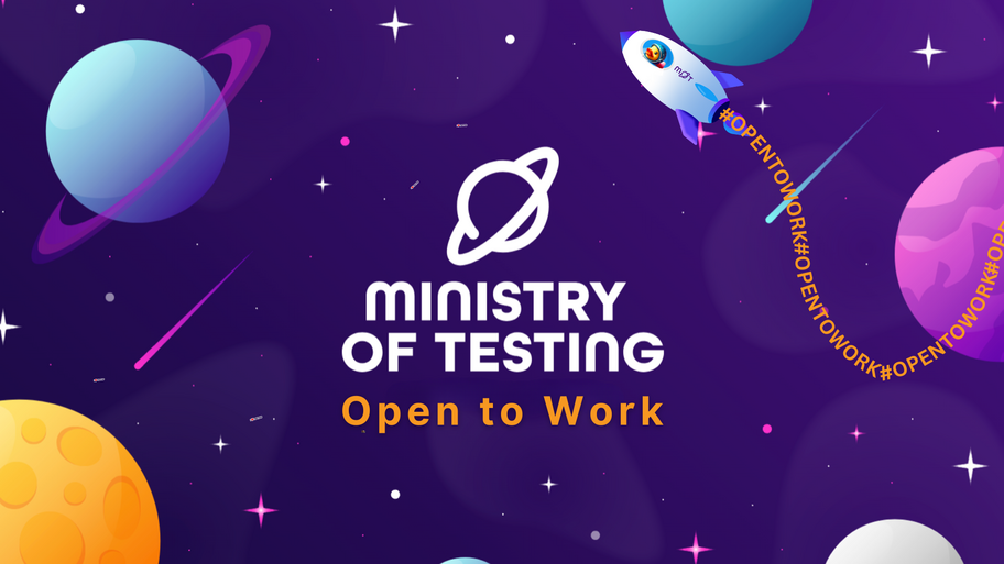 An introduction to the software testing edition of 'Open to Work' image