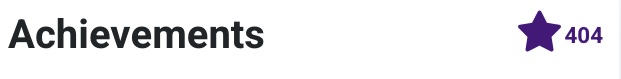Achievements: 404 stars image