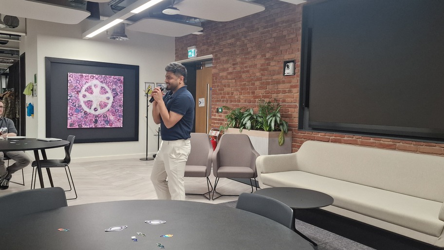 Our 99-second speaker at MoT Manchester! image