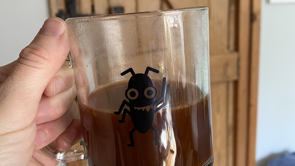 Bug mug with lovely coffee inside image