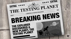 The Testing Planet – a monthly free virtual community gathering produced by Ministry of Testing and co-created with the community image