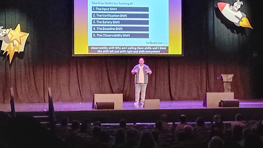 Stuart Thomas on the stage image