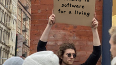 This is me practicing simple ways of trying to explain what it is we do as software testers, quality assurance and quality engineering professionals.

How would you word it on a card board sign? image