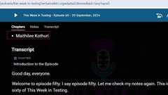 I was bit nervous while speaking back then, but today feels like Super happy moment! 🎉 While going through the TWiT recordings, I spotted my name in the Episode 60 transcript—it felt like I was on ... image