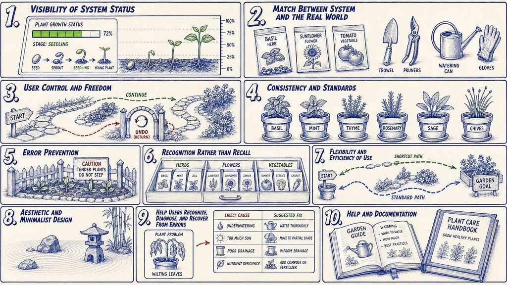 The 10 Usability Heuristics in Infographics image image