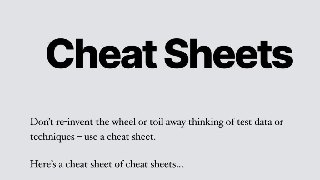 Cheat sheets of cheat sheets image