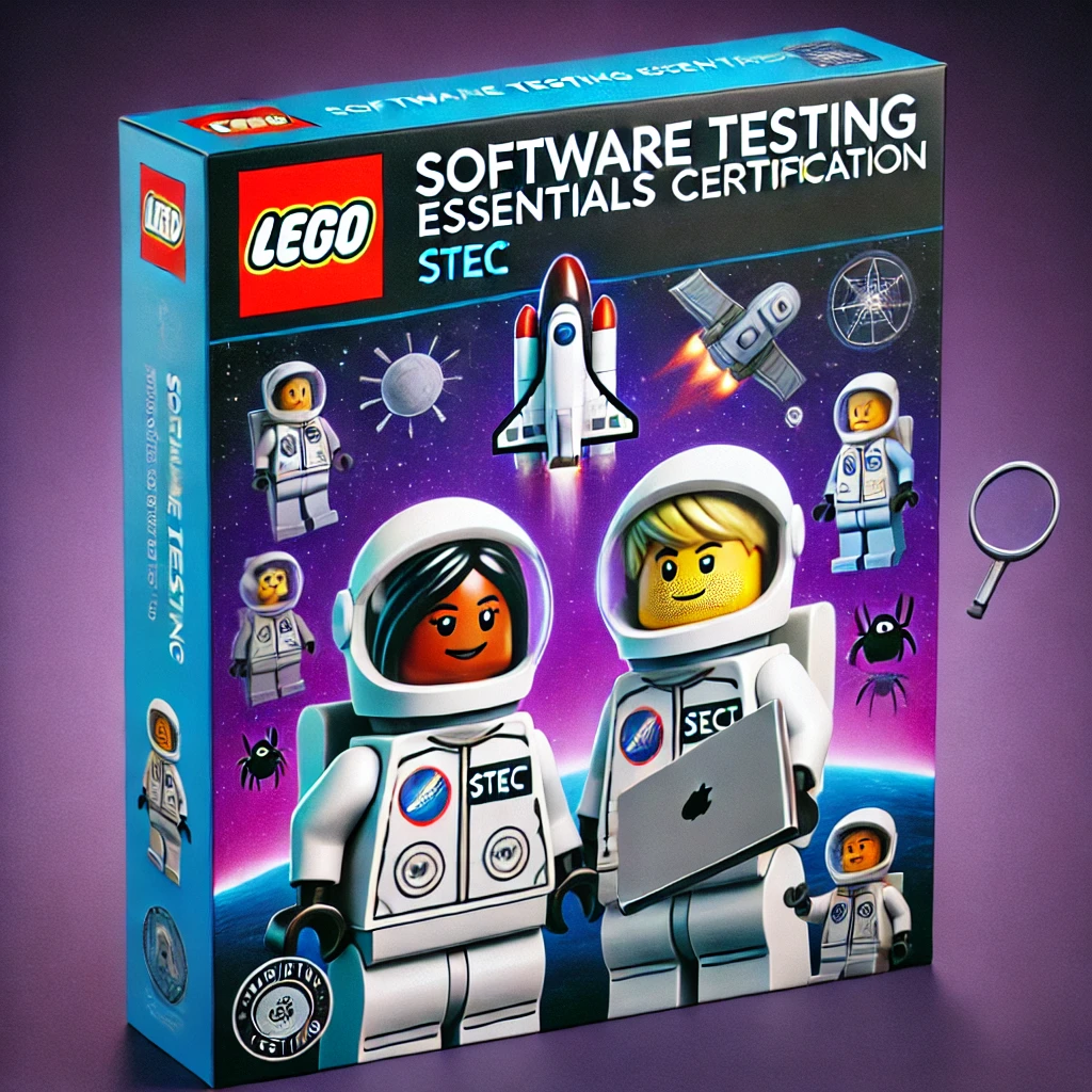 A lego box for STEC, with astronauts and space theme.