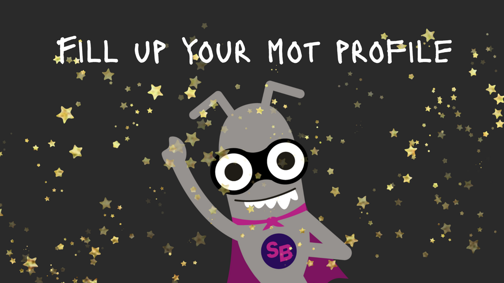 Fill up your MoT Profile cover image with SuperBug and glitter stars. image