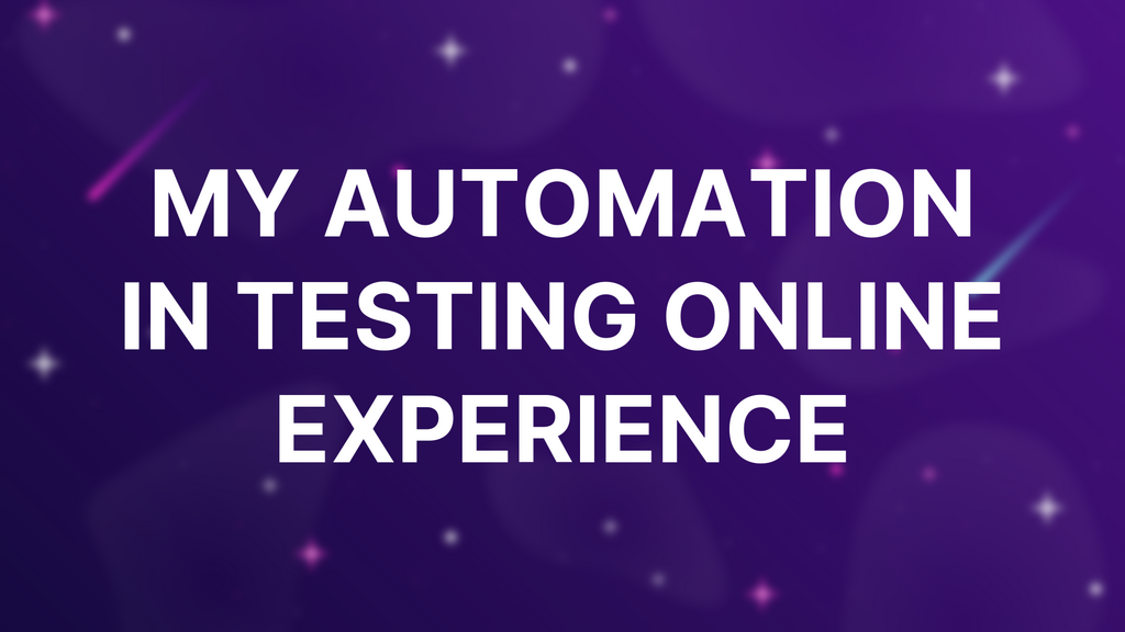 My Automation In Testing Online Experience image