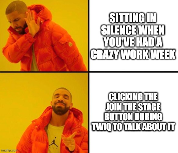 Alt text: Drake “Hotline Bling” meme. In the top panel, Drake looks disgusted and gestures away from the text: “Sitti... image