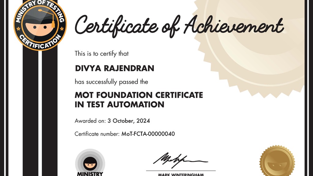 MoT Foundation Certificate in Test Automation image