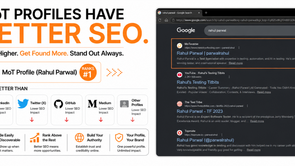 I realized that MoT profiles have better SEO.

You show up better and on top. There are higher chances that someone... image