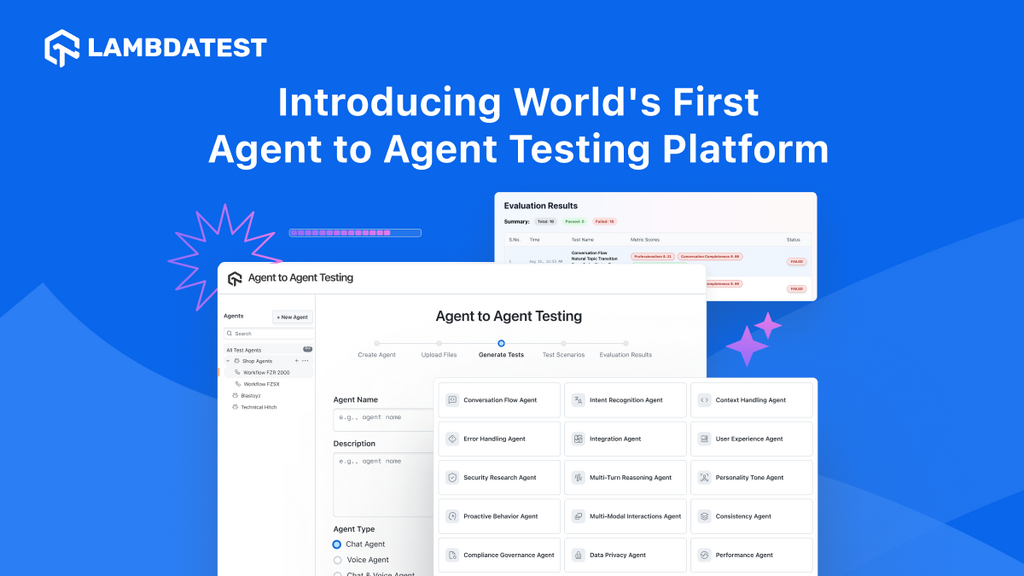 LambdaTest Unveils the World’s First True AI Agent-to-Agent Testing Platform! image