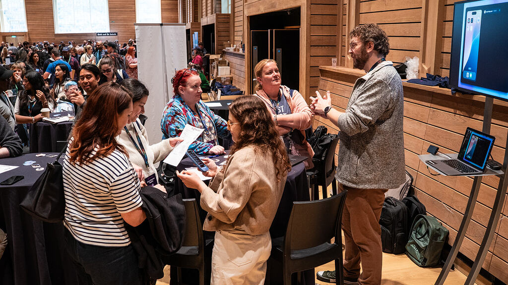 Dan Caseley representing Maestro with Nicola Furniss and Elly Gausden