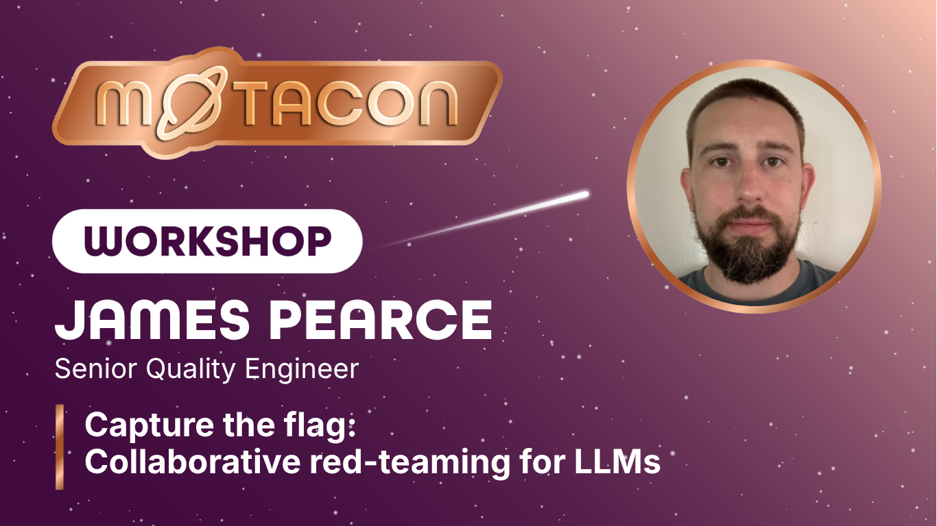 A promotional graphic for a "MoTaCon" workshop set against a purple, starry space-themed background. On the left, the... image