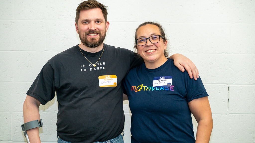 A portrait photo of Charlie and Rosie at MoT London image