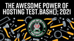 Callum shares his experience of hosting at last year's Test.Bash(); image