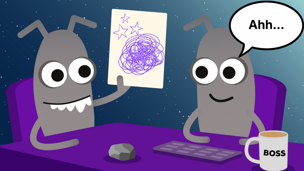 Bug shows Bug a cool idea.
Other Bug says 'ahh'. image