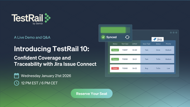 Introducing TestRail 10: Confident Coverage and Traceability with Jira Issue Connect  banner image