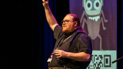 Did he say "Bug was this big"?

Ok, probably not, but it sure was good to see The Full Snack Tester (aka Ben Dowen) on stage.

But do check out his talk on navigating a career in Quality Engine... image
