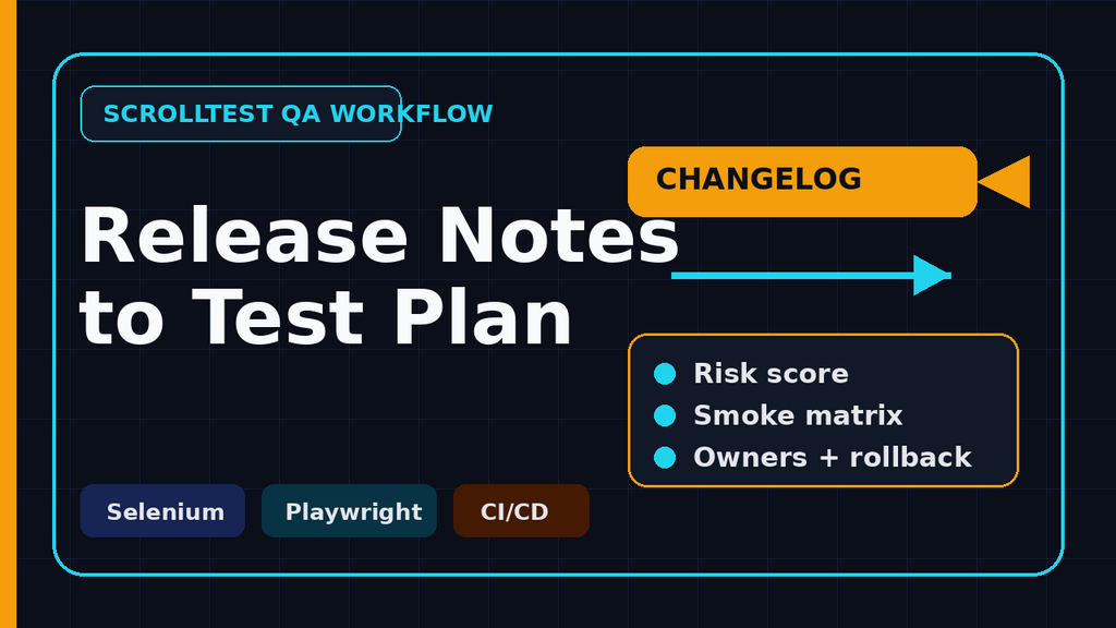 Release Notes to Test Plan: QA Workflow That Works image image