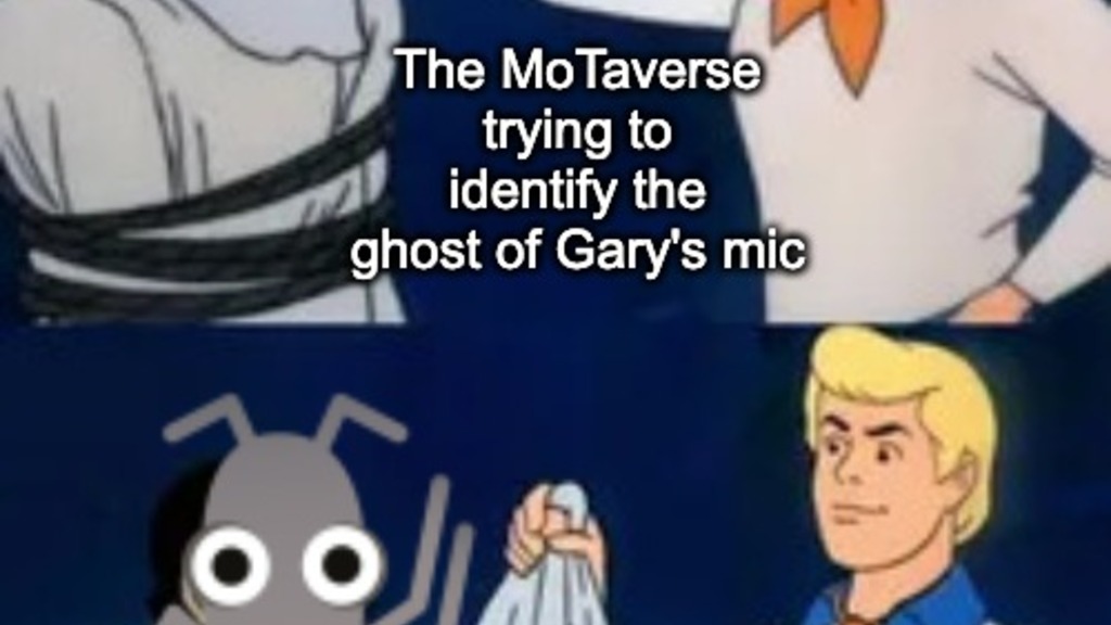 Two-panel Scooby-Doo–style meme. In the top panel, a cartoon character pulls at a sheet covering a tied-up “ghost,” w... image