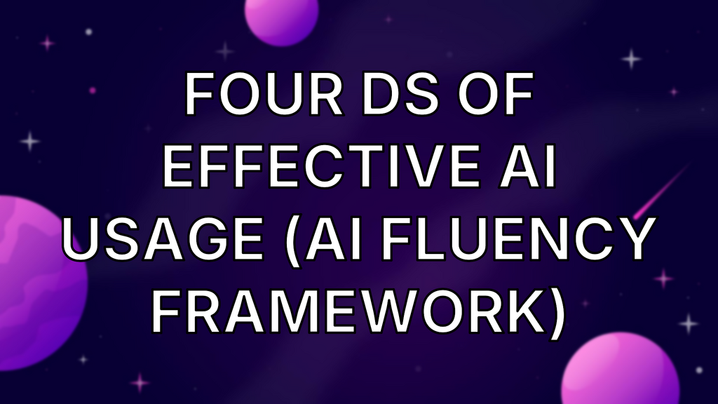 Four Ds of effective AI usage (AI Fluency Framework) image