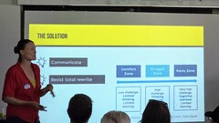 Sorrel Harriet gave a fascinating look into the world of the research software engineering role.

She shared what it’s like to support universities in building better software, and how coaching, ... image